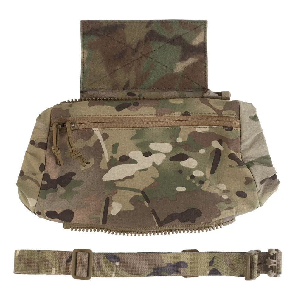 Outdoor DropPouch Muff Hand Warmer Pouch, Stowable Fanny Pack for Winter Airsoft Hunting Gear Camping Hiking Football Fishing