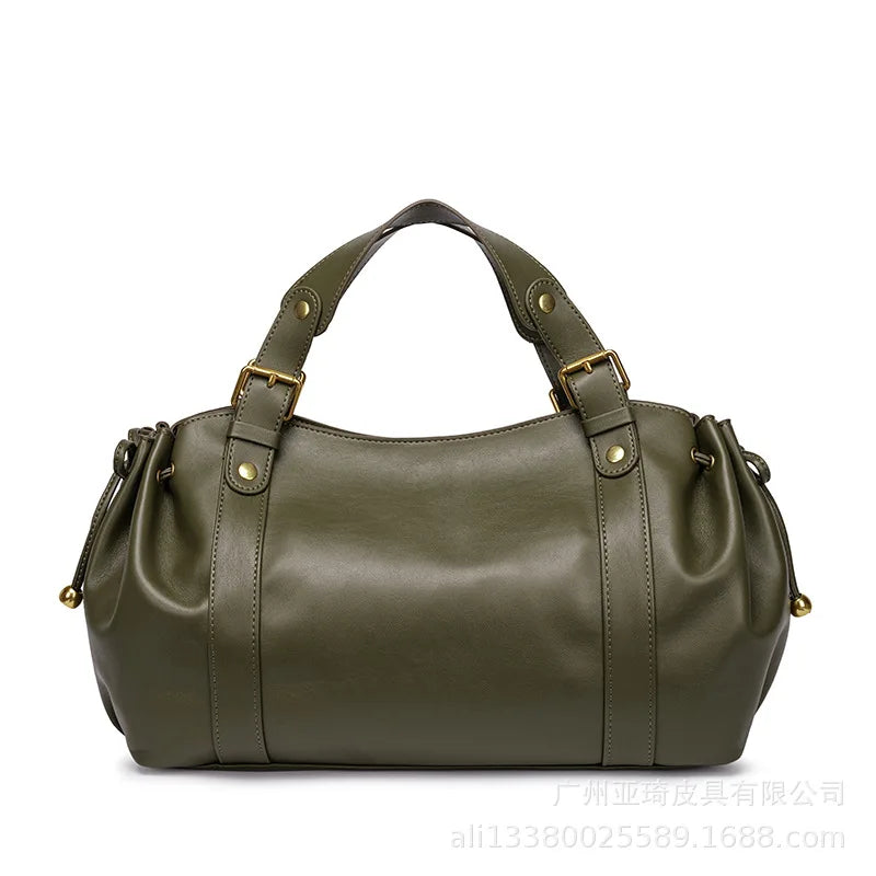 Solid Color Simple Handbag Work Commuter Fashion Women's Bag Shoulder Tote Bag Soft and Comfortable Pillow Bag