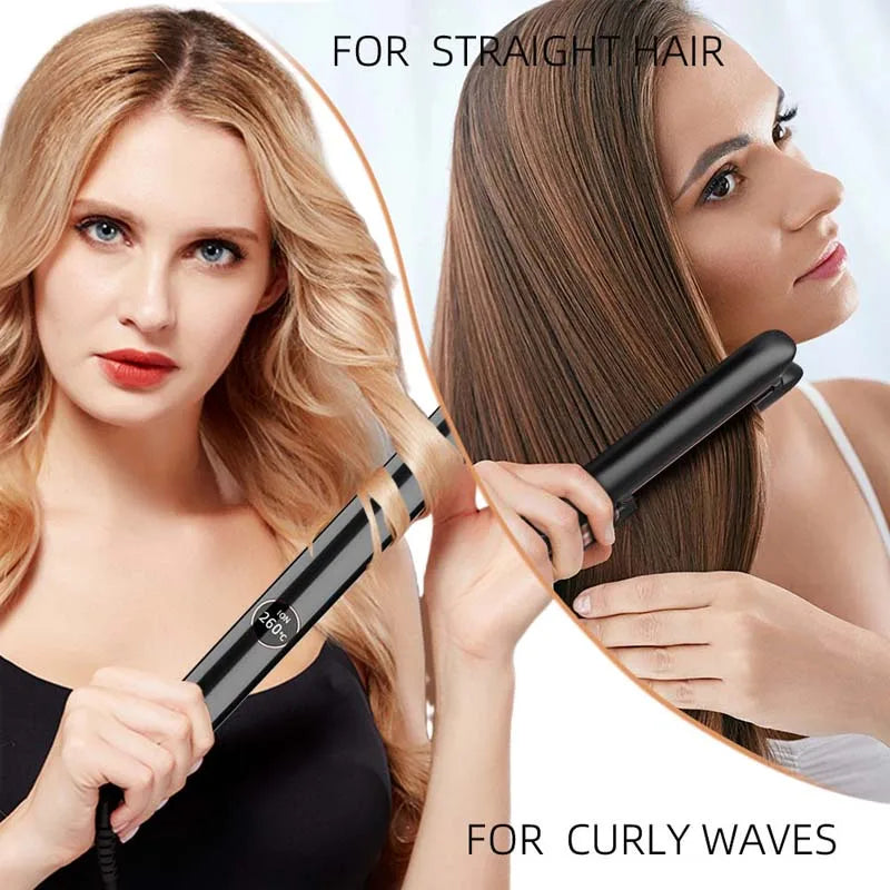 Professional Flat Iron Negative Ion Ceramic Hair Straightener Electric Fast Heat-Up Salon Styling Straightener Iron