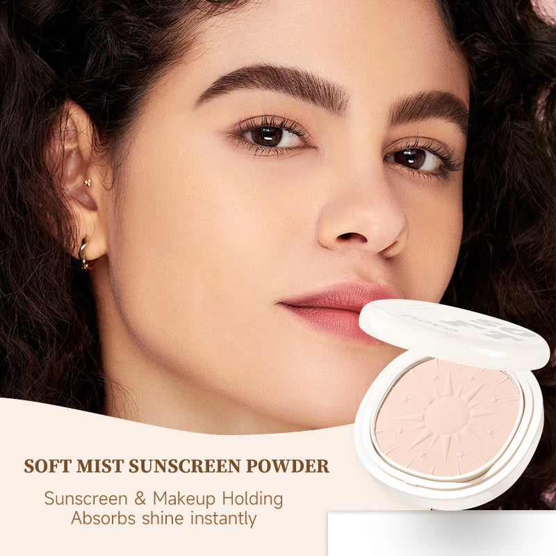 SPF30+Sunscreen Setting Powder - 24-Hour Oil Control, Long-Lasting Concealer, Waterproof, Sweat-Proof, Vitamin E