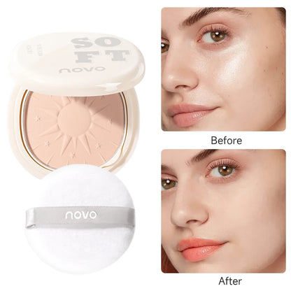 SPF30+Sunscreen Setting Powder - 24-Hour Oil Control, Long-Lasting Concealer, Waterproof, Sweat-Proof, Vitamin E