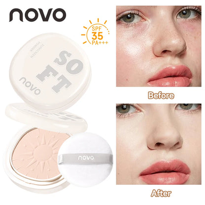 SPF30+Sunscreen Setting Powder - 24-Hour Oil Control, Long-Lasting Concealer, Waterproof, Sweat-Proof, Vitamin E