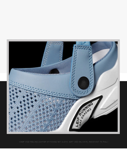 2025 Men Summer Sandal Mesh Mules Breathable Padded Beach Flip Flops Shoes Solid Flat Bath Slippers Outside Men Slippers Zapatos