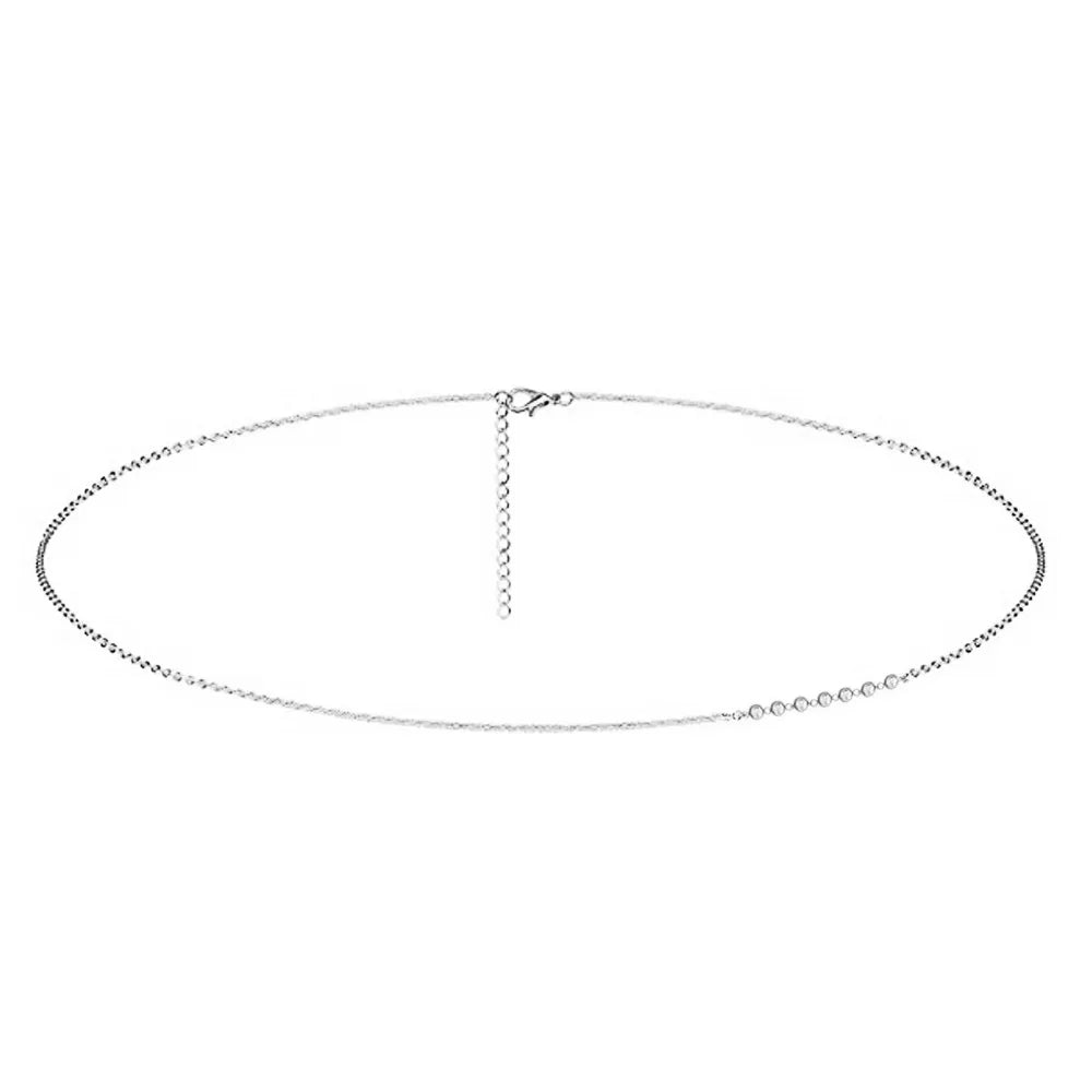 Stainless Steel Waist Chain Rhinestone Crystal Belly Body Chain For Women Minimalist Beach Bikini Sexy Body Jewelry