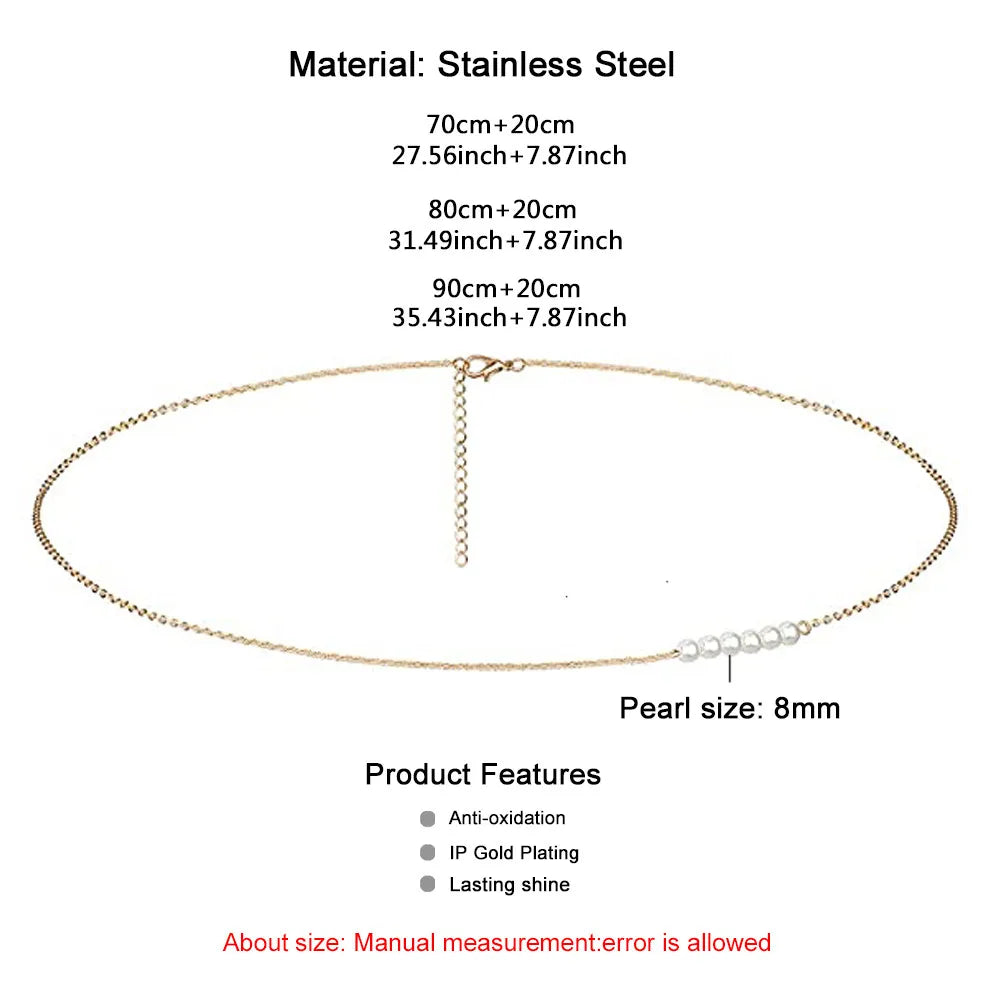 Stainless Steel Waist Chain Rhinestone Crystal Belly Body Chain For Women Minimalist Beach Bikini Sexy Body Jewelry
