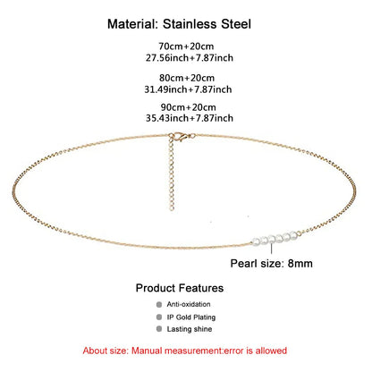 Stainless Steel Waist Chain Rhinestone Crystal Belly Body Chain For Women Minimalist Beach Bikini Sexy Body Jewelry