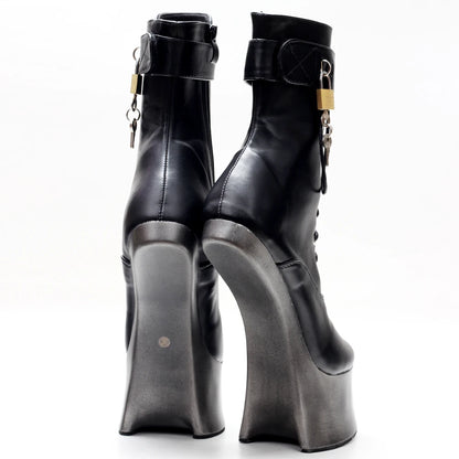 JIALUOWEI 7inch High Heel New Fancy Ponyplay bootfetish Ankle Platform Boots In Stock Fast Shipping Size36-46