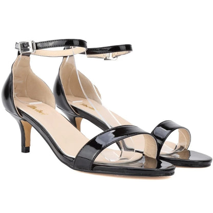 New Women Sandals Summer Casual Low Heels Ankle Strap Sandal Open Toes Sexy High Heels Pumps Wedding Party Shoes Plus Size 42