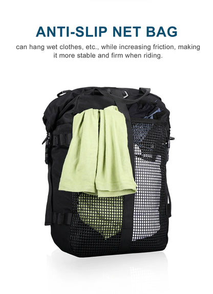 Rhinowalk Motorcycle Back Seat Bag 10/20/30L Waterproof Multifunctional Saddle Side Luggage Bag cycling backpack Universal