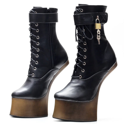JIALUOWEI 7inch High Heel New Fancy Ponyplay bootfetish Ankle Platform Boots In Stock Fast Shipping Size36-46