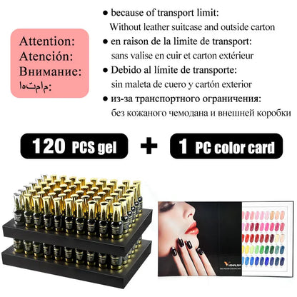 120pcs*12ml Venalisa Gel Polish Set Vernish Color Gel Polish TPO FREE Color For Nail Art Design Whole Set Nail Gel Enamel Kit