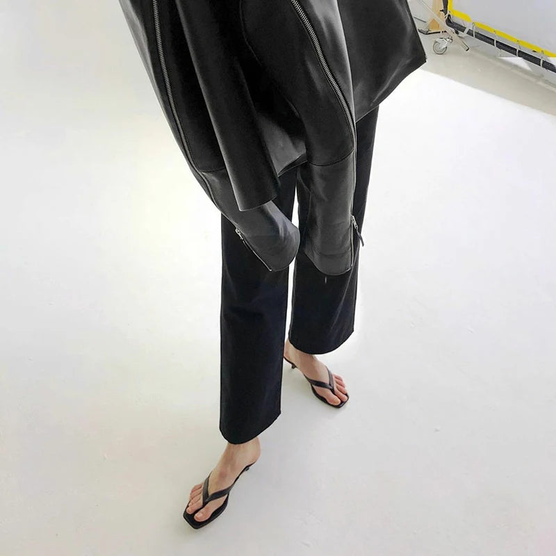 New Summer Square Toe Flip Flops Heel Sandals Women Stiletto Heels Kitten Heel Sandalias Mujer Summer Luxury Slipper Women