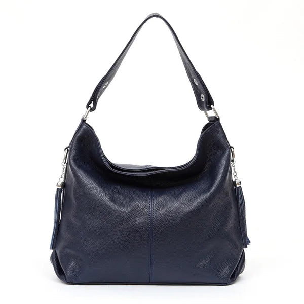 Zency 2026 New Fashion Soft Real Genuine Leather Tassel Women Handbag Elegant Ladies Hobo Shoulder Bag Messenger Purse Satchel