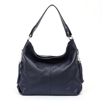 Zency 2026 New Fashion Soft Real Genuine Leather Tassel Women Handbag Elegant Ladies Hobo Shoulder Bag Messenger Purse Satchel
