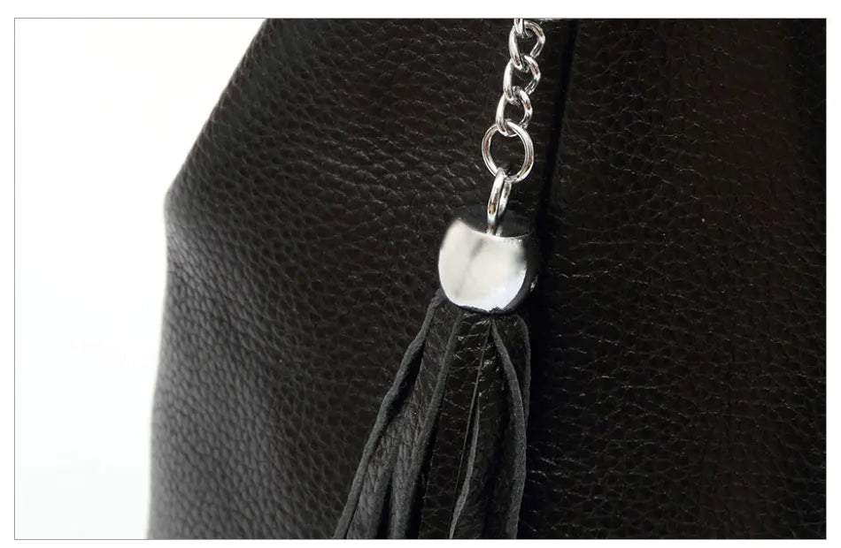 Zency 2026 New Fashion Soft Real Genuine Leather Tassel Women Handbag Elegant Ladies Hobo Shoulder Bag Messenger Purse Satchel