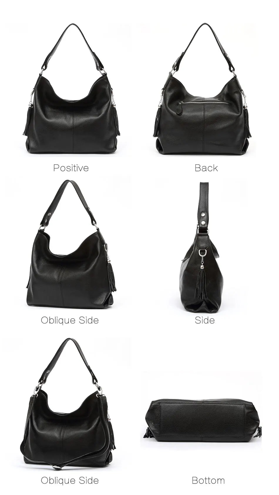 Zency 2026 New Fashion Soft Real Genuine Leather Tassel Women Handbag Elegant Ladies Hobo Shoulder Bag Messenger Purse Satchel