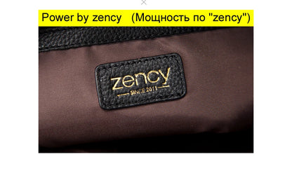 Zency 2026 New Fashion Soft Real Genuine Leather Tassel Women Handbag Elegant Ladies Hobo Shoulder Bag Messenger Purse Satchel