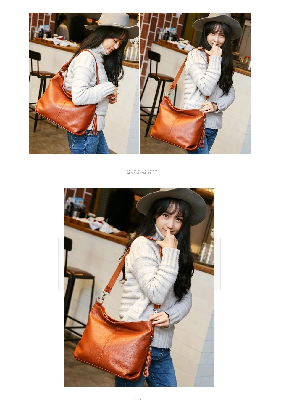 Zency 2026 New Fashion Soft Real Genuine Leather Tassel Women Handbag Elegant Ladies Hobo Shoulder Bag Messenger Purse Satchel