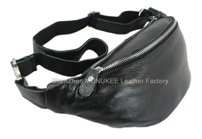 Fashion Genuine Leather waist bag for men fanny pack Leather belt bag waist pack bum bag money belt waist pouch molle pochete