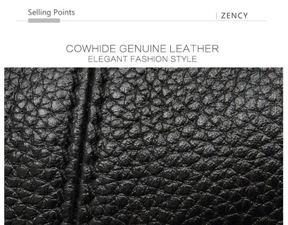 Zency 2026 New Fashion Soft Real Genuine Leather Tassel Women Handbag Elegant Ladies Hobo Shoulder Bag Messenger Purse Satchel