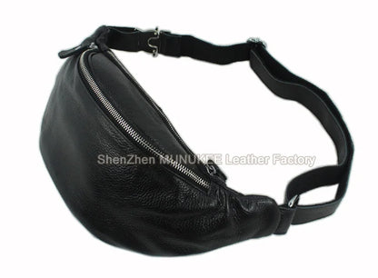 Fashion Genuine Leather waist bag for men fanny pack Leather belt bag waist pack bum bag money belt waist pouch molle pochete