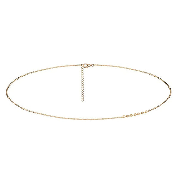 Stainless Steel Waist Chain Rhinestone Crystal Belly Body Chain For Women Minimalist Beach Bikini Sexy Body Jewelry