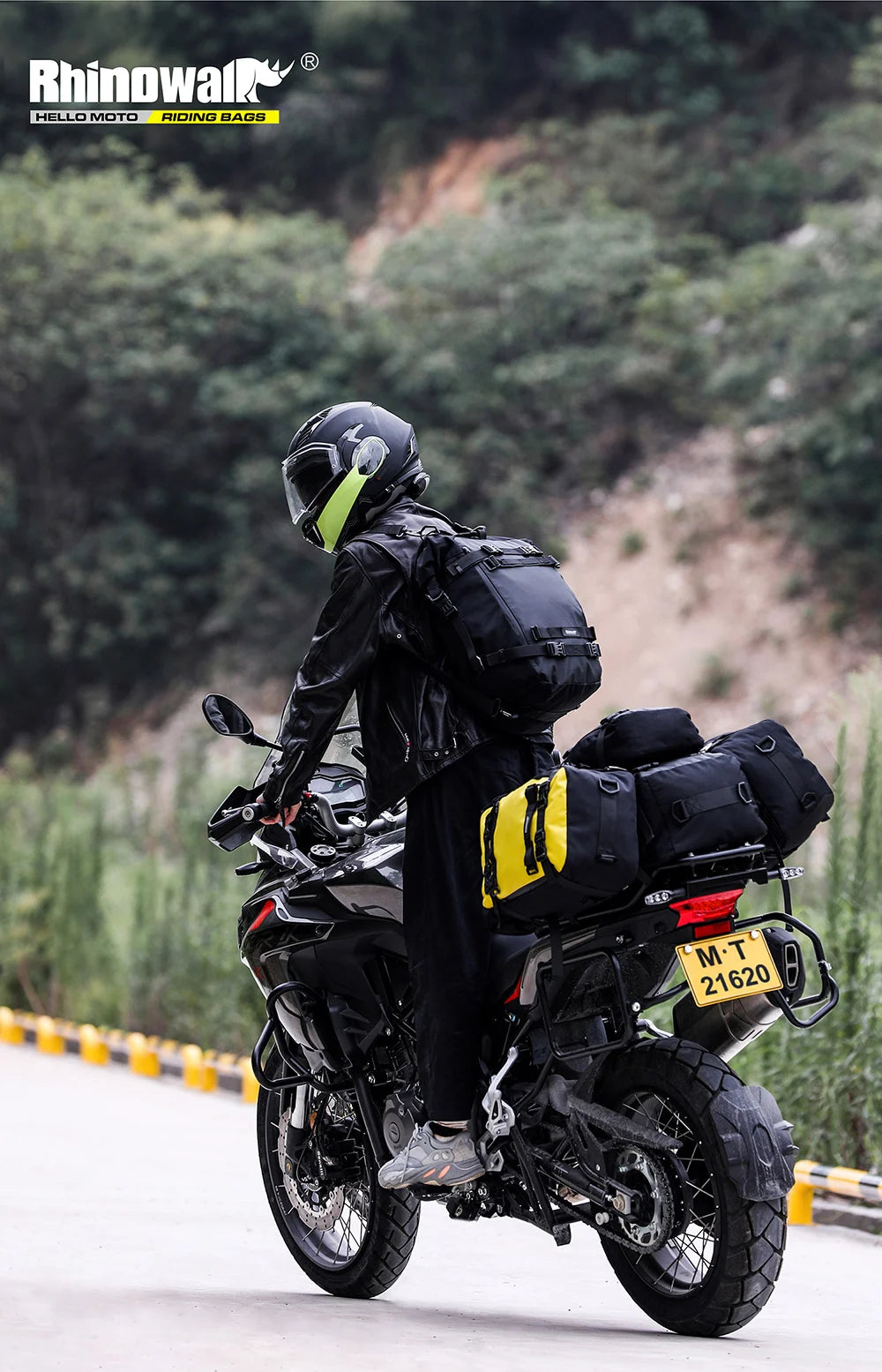 Rhinowalk Motorcycle Back Seat Bag 10/20/30L Waterproof Multifunctional Saddle Side Luggage Bag cycling backpack Universal