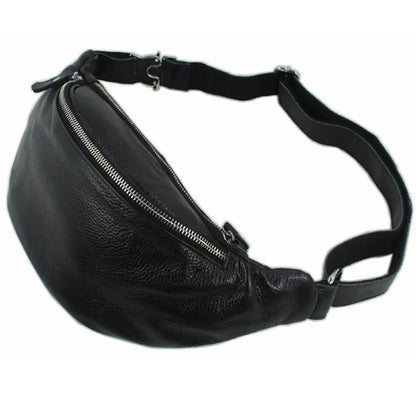 Fashion Genuine Leather waist bag for men fanny pack Leather belt bag waist pack bum bag money belt waist pouch molle pochete