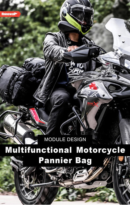 Rhinowalk Motorcycle Back Seat Bag 10/20/30L Waterproof Multifunctional Saddle Side Luggage Bag cycling backpack Universal