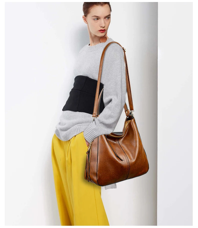 Luxury Handbags Women Bags Designer Faux Leather Bags For Women Hobos Europe Crossbody Bag Ladies Vintage Large Tote Bags