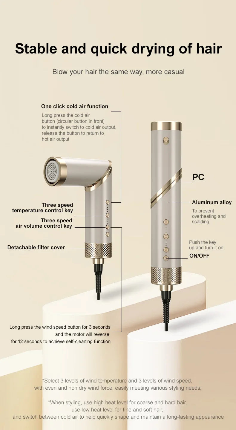 9 in 1 Hair Dryer Hot Comb Set Professional Curling Iron Hair Straightener Styling Tool For Professional Hair Dryer Household