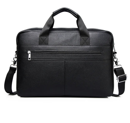 SCHLATUM Genuine Leather Briefcases Hard For Men Luxury Handbags Laptop Briefcase Bags 15.6 Inch Office Bussiness Computer Bag