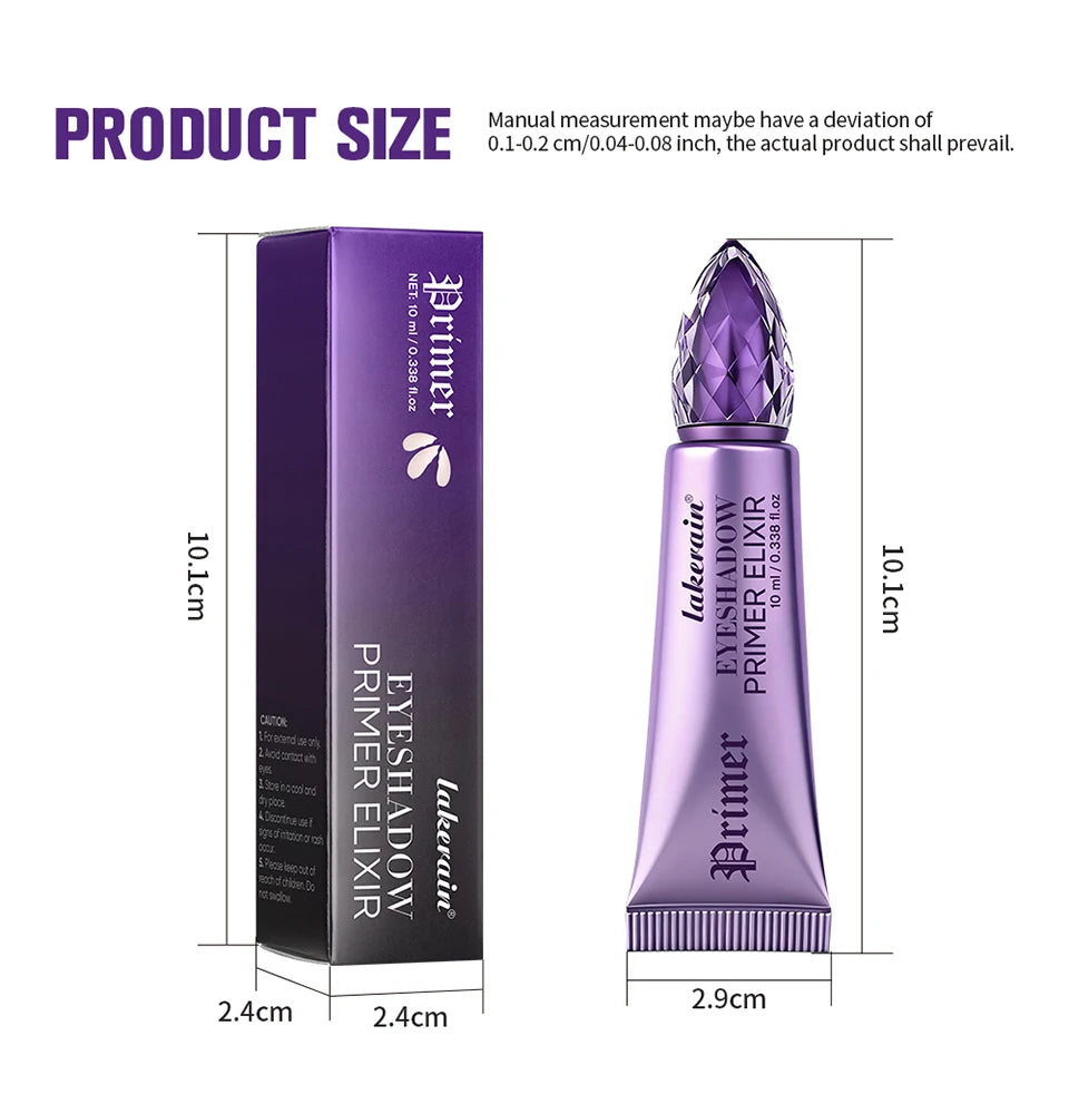 Waterproof Eyeshadow Primer Potion Nude Eyelid Base Primer for Smooth Eye Makeup Waterproof & Long-Lasting Translucent