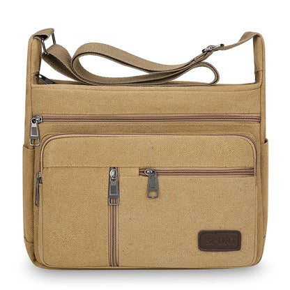 Men Canvas Shoulder Bags Casual Tote Travel Men's Crossbody Bag Luxury Messenger Bags Fashion High Quality Handbag