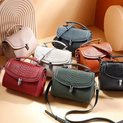 Women's Mini Bag Genuine Leather Lady Handbag Female Crocodile Pattern Crossbody Shoulder Bag Fashion Trend Small Flap Messenger