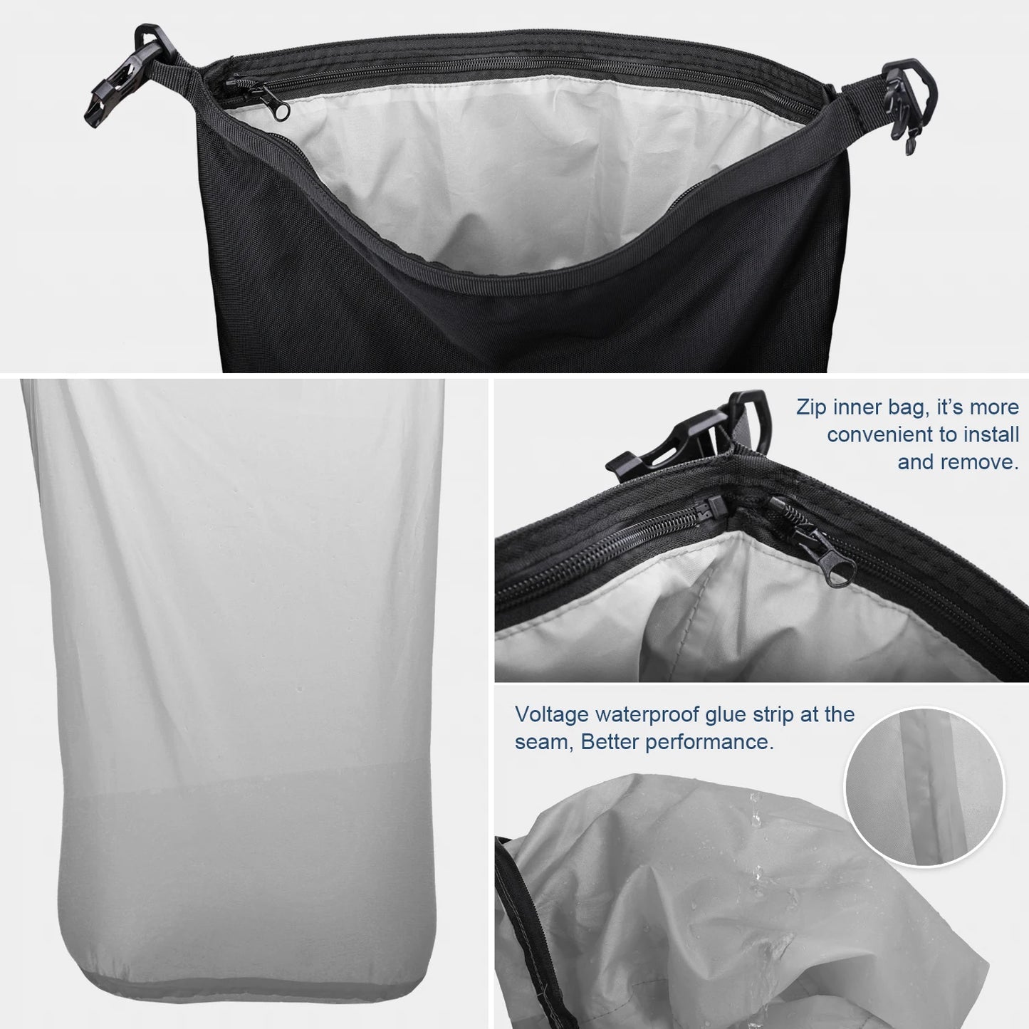 Rhinowalk Motorcycle Back Seat Bag 10/20/30L Waterproof Multifunctional Saddle Side Luggage Bag cycling backpack Universal
