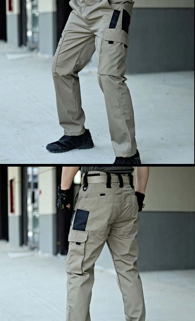 New Tactical Work Pants Men Casual Outdoor Waterproof Cargo Trousers 2/1Pcs Multi-pocket Wear-Resistant Outdoor Training Trouser