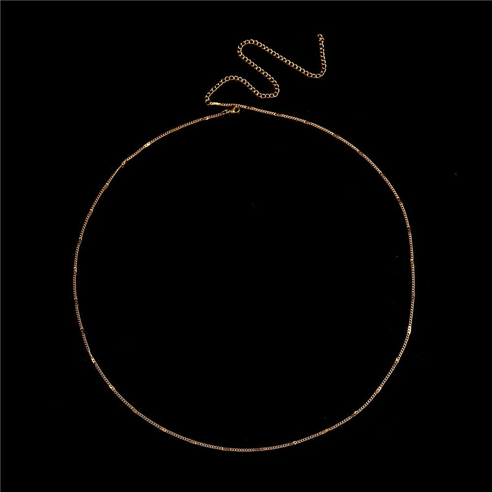 MinaMaMa Stainless Steel Beach Bikini Waist Chain Belly Body Chain For Women Fashion Minimalist Sexy Body Jewelry