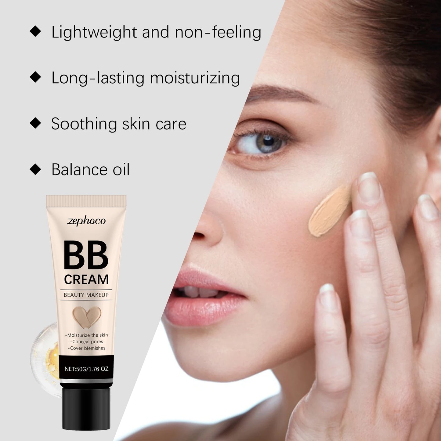 Natrual Concealer BB Cream Covering Acne Scars Full Coverage Cover Blemishes Oil Control Concealer Cream for Face Cosmetics