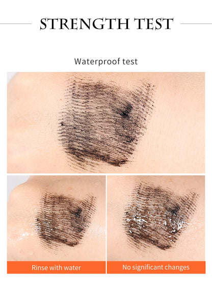Mascara Waterproof Smudge Proof Elongate Eyelashes Makeup Tool, Natural Thick Curling, Rhinestone Decorative Shell