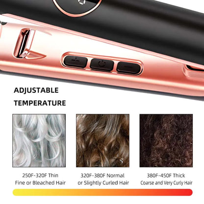 Professional Flat Iron Negative Ion Ceramic Hair Straightener Electric Fast Heat-Up Salon Styling Straightener Iron