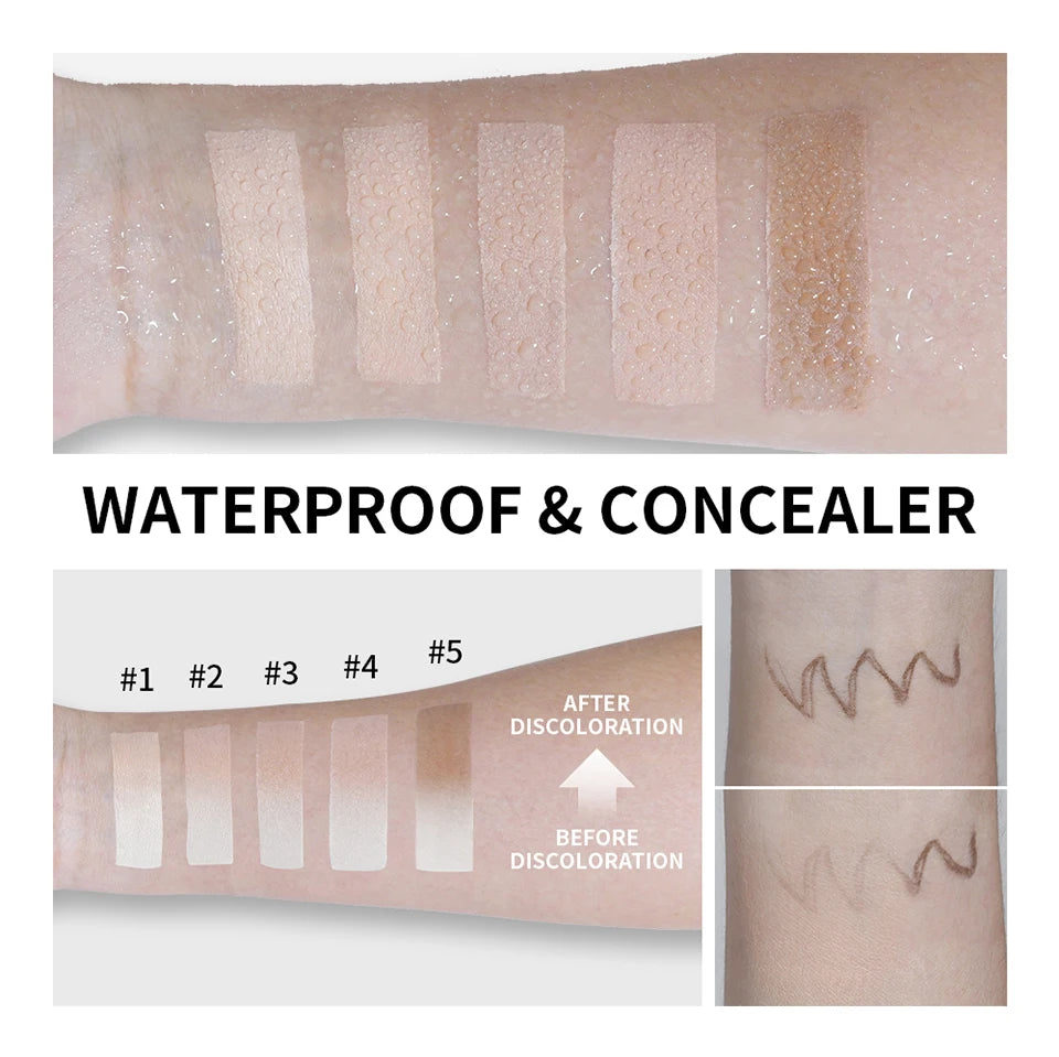Color-changing Foundation Stick Blanc Foundation Korean Makeup Base High Coverage Concealer Natural Nude 2 IN 1 Foundation Stick