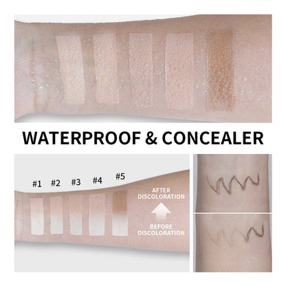 Color-changing Foundation Stick Blanc Foundation Korean Makeup Base High Coverage Concealer Natural Nude 2 IN 1 Foundation Stick