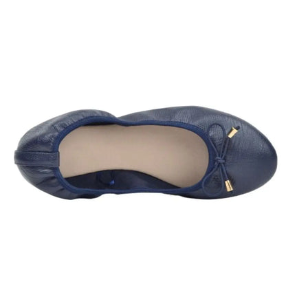 Solid Color Shallow Mouth PU Ballet Shoes Thread Bowknot Ballet Flats Women Foldable Lightweight Chicken Rolls Dance Shoes Yoga