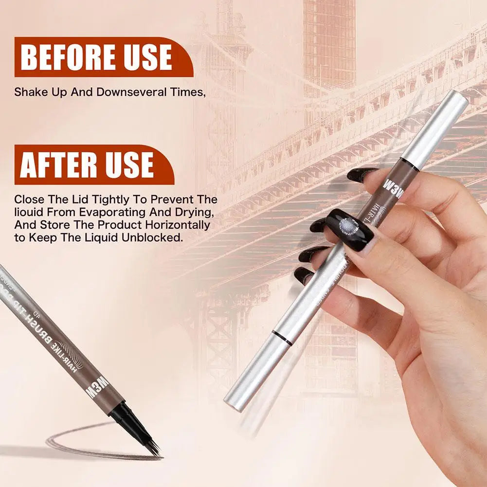 NEW Hair-Like Eyebrow Pencil 4D Micro-Sculpting Dual-Ended Eyebrow Pencil and Eyeliner Long-lasting Liquid Eyebrow Pen Like Real