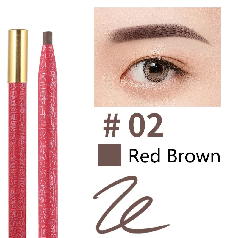 Long Lasting Waterproof  Eyebrow Pencils Peel Off  Red Lip Pencil Set For Microblading Permanent Makeup Pen Eye Liner Gel Pen