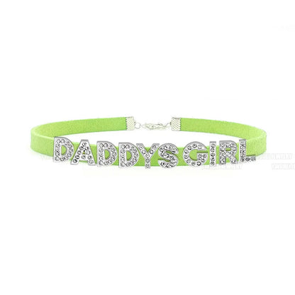 Sexy Gothic DADDYS GIRL Letters Choker Necklace Women DIY Custom Name Collar Chocker Jewelry Necklaces Customized Products Gift