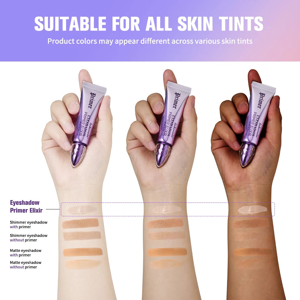 Waterproof Eyeshadow Primer Potion Nude Eyelid Base Primer for Smooth Eye Makeup Waterproof & Long-Lasting Translucent