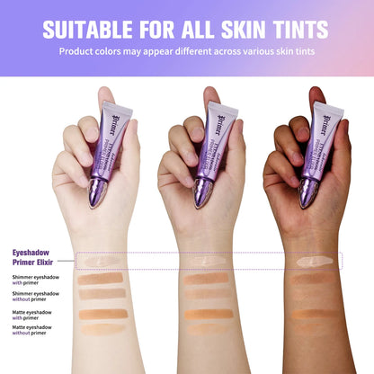 Waterproof Eyeshadow Primer Potion Nude Eyelid Base Primer for Smooth Eye Makeup Waterproof & Long-Lasting Translucent