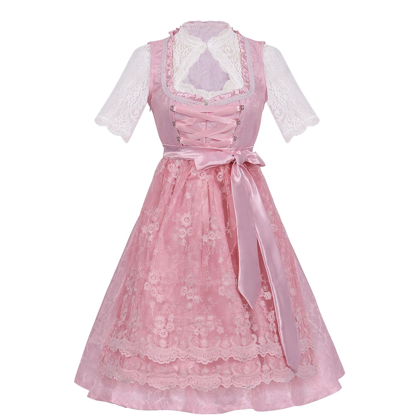 2026 German Oktoberfest Dress for Women (Includes Lingerie and Apron),Halloween and Carnival Costume,Bavarian-Style Maid Outfit